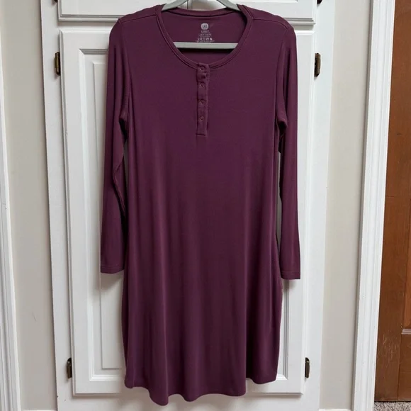 Kindred Bravely Riley Ribbed Bamboo Maternity & Nursing Nightgown Size Large - Picture 2 of 12